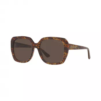 Occhiali da sole donna Michael Kors MK2140-366787 squadrati, montatura dark tortoise, lenti marroni sfumate, 55/18/140 mm