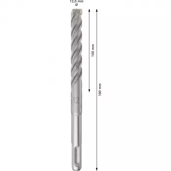 Punta per trapano a percussione BOSCH 2608833905 PRO SDS Plus-5X 12x100x160 mm