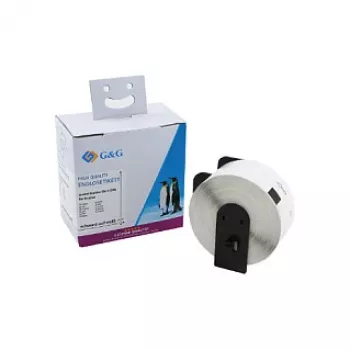 Etichette indirizzo termiche dirette bianche G&G 38 x 90 mm, 400/rotolo, compatibili con Brother DK-11208 ET-B-G-11208