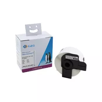 Etichette indirizzo termiche dirette bianche G&G 38 x 90 mm, 400/rotolo, compatibili con Brother DK-11208 ET-B-G-11208