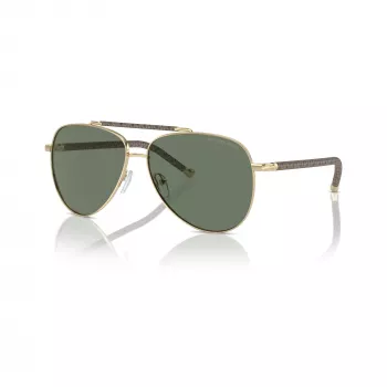 Occhiali da sole donna Michael Kors MK1146-10143H oro chiaro farfalla cat-eye marrone sfumato 59mm