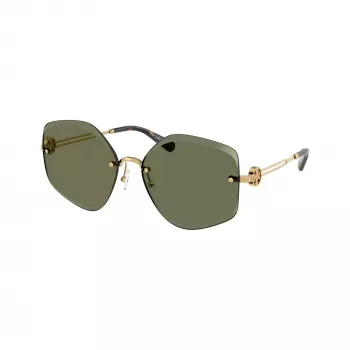 Occhiali da sole donna Tory Burch TY6111-334371, montatura dark brown Havana, lenti marroni sfumate, 56/16/140 mm
