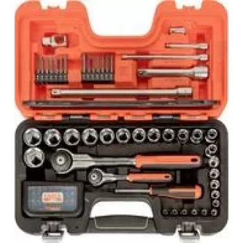 Bahco SW79 set di 79 pezzi di bussole per avvitatori a percussione con attacco da 1/2 pollice e 1/4 pollice, metriche, esagonali a 6 lati