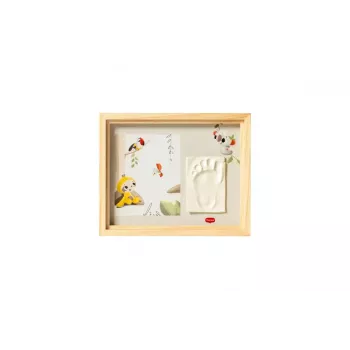 Tiny Love Set ricordo semplice con cornice in legno per impronte mani e piedi del bambino