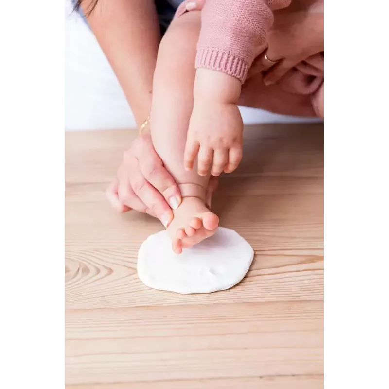 Tiny Love Set ricordo semplice con cornice in legno per impronte mani e piedi del bambino