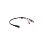 Kramer C-A35F/2RAM-1 Cavo adattatore audio - jack 3,5 mm femmina su 2x RCA maschio, 30 cm, nero