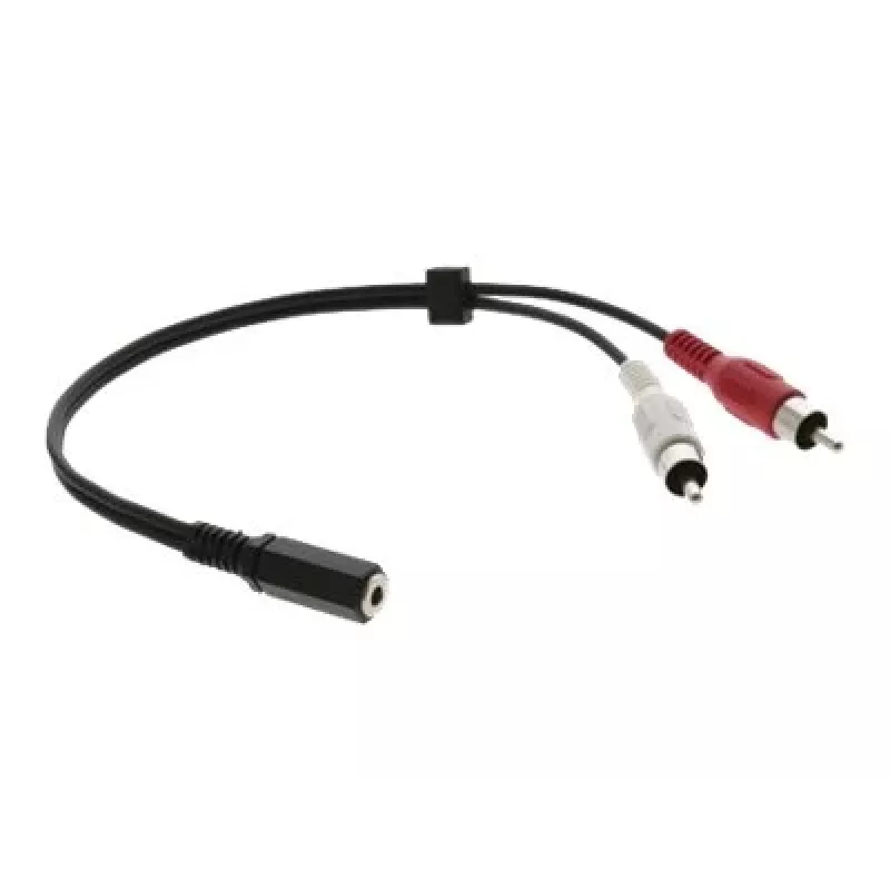 Kramer C-A35F/2RAM-1 Cavo adattatore audio - jack 3,5 mm femmina su 2x RCA maschio, 30 cm, nero