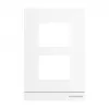 Busch-Jaeger Placca centrale per presa audio, 1/2 modulo, bianco studio 2TMA220160W0007