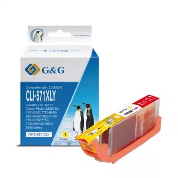 G&G cartuccia d'inchiostro XL gialla compatibile con Canon CLI-571XLY (13859)
