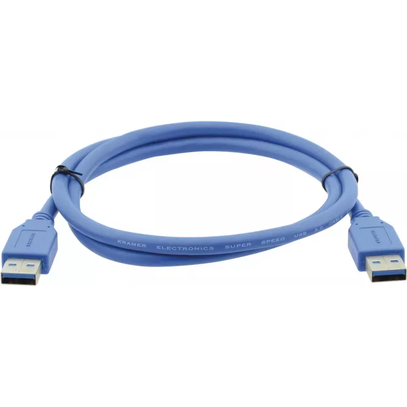 Kramer C-USB3/AA-3 cavo USB 3.0, connettore maschio Type-A a connettore maschio Type-A, 0,9 m, blu 96-0230003