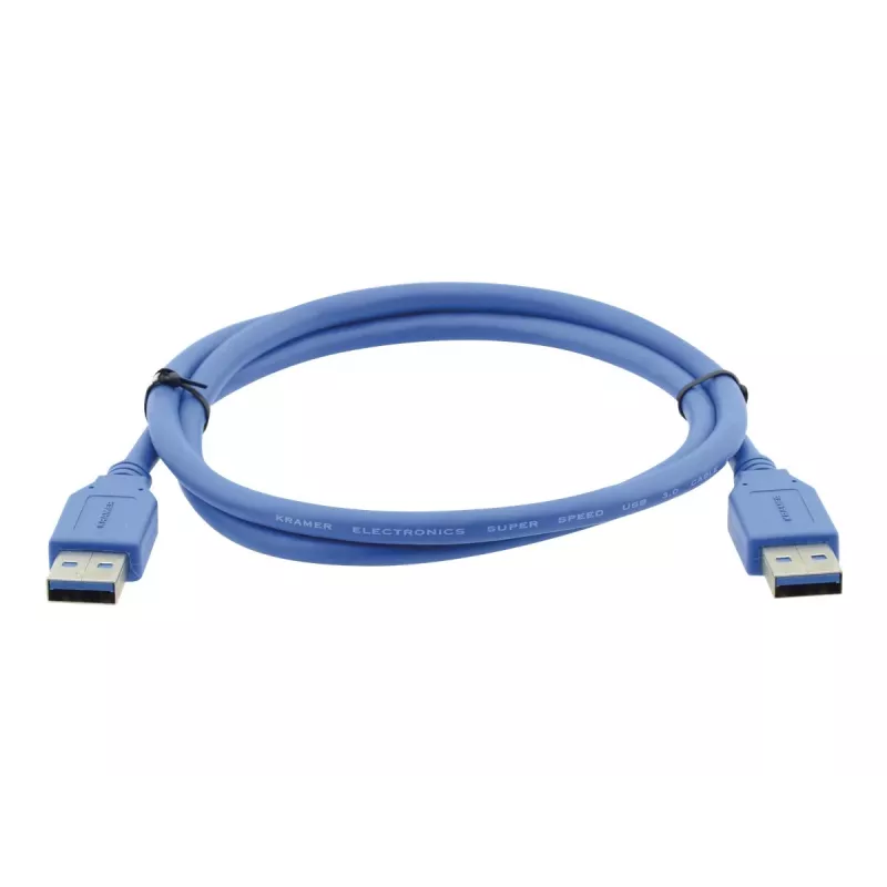 Kramer C-USB3/AA-3 cavo USB 3.0, connettore maschio Type-A a connettore maschio Type-A, 0,9 m, blu 96-0230003