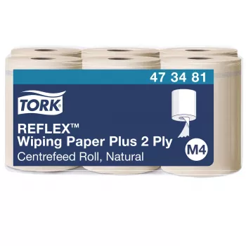 Tork Reflex Advanced M4 rotoli di carta multiuso Centrefeed, 2 veli, naturale, 429 fogli, 6 rotoli 473481