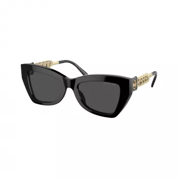 Michael Kors MK2205-300587 occhiali da sole donna a gatto, montatura tartaruga scura, lenti grigio scuro, 52/19/140 mm