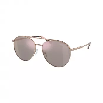 Michael Kors MK1138-11084Z occhiali da sole donna a gatto, montatura oro chiaro, lenti marroni sfumate, 58mm