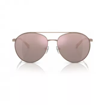 Michael Kors MK1138-11084Z occhiali da sole donna a gatto, montatura oro chiaro, lenti marroni sfumate, 58mm