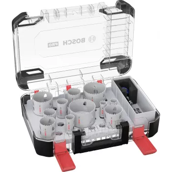 Bosch 2608594426 Progressor for Wood and Metal set 11 pz. seghe a tazza (20-76 mm) con adattatori Power Change e punte pilota