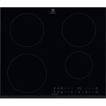 Electrolux CIR60433 piano cottura a induzione, 4 zone di cottura, touch control, vetroceramica nero