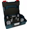 Bosch Progressor per legno e metallo set seghe a tazza, 7 pz., diametro 20-114 mm, attacco Power Change, HSS bi-metallo, con valigetta 2608594431