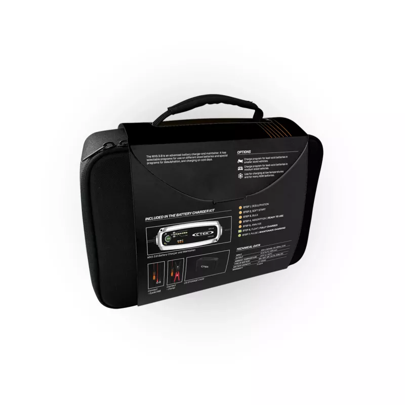 CTEK MXS 3.8 Power Kit 40-765 caricabatterie automatico per auto 12V 3.8A IP65