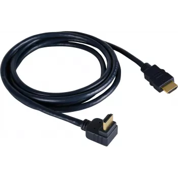 Kramer C-HM/RA-3 Cavo HDMI High-Speed con Ethernet, angolare su dritto, 0,9 m, grigio, 4K 97-0143003