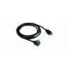 Kramer C-HM/RA-3 Cavo HDMI High-Speed con Ethernet, angolare su dritto, 0,9 m, grigio, 4K 97-0143003