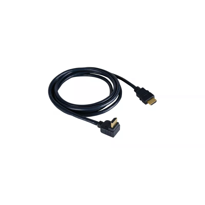 Kramer C-HM/RA-3 Cavo HDMI High-Speed con Ethernet, angolare su dritto, 0,9 m, grigio, 4K 97-0143003