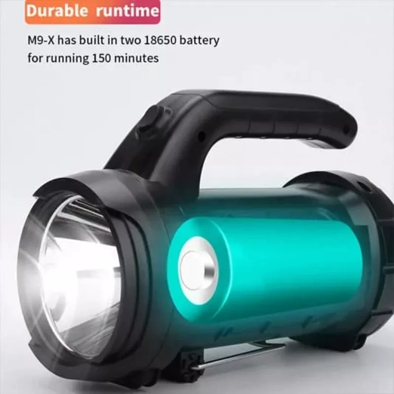 Superfire M9-X Torcia LED con due batterie ricaricabili 18650, 440 lm, 150 min di autonomia