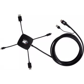 Kramer K-SPIDER Cavo adattatore per presentazioni multi-formato - HDMI/DisplayPort/Mini DisplayPort/USB-C su HDMI/USB - 3,05 m - 4K attivo 91-00015599
