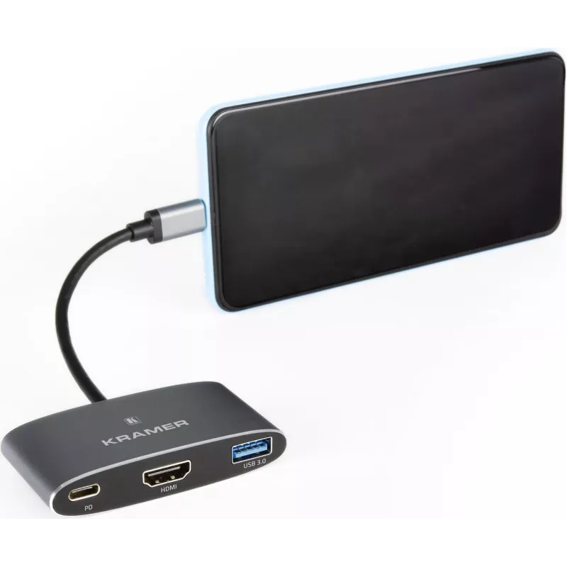 Kramer KDock-1 Docking station USB-C con HDMI, 2x USB 3.0, Gigabit Ethernet, 60W PD 91-00016099