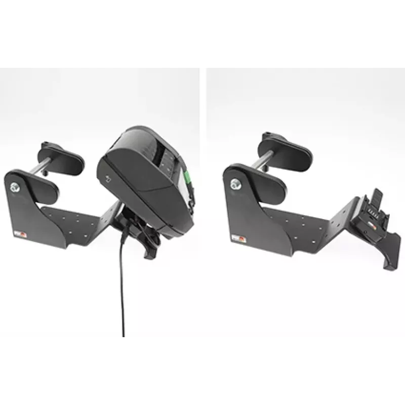 Brodit Supporto per stampante con funzione rotolo etichette per Zebra Alpha 30L/40L, VESA75, AMPS, MultiMoveClip, Power Block 217034
