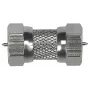 Axing CFA00400 Giunto coassiale F, confezione da 100, ottone nichelato, 75 Ohm, 0-2400 MHz