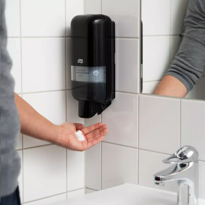 TORK Elevation S4 Dispenser sapone liquido 564508 nero in plastica 1,0L