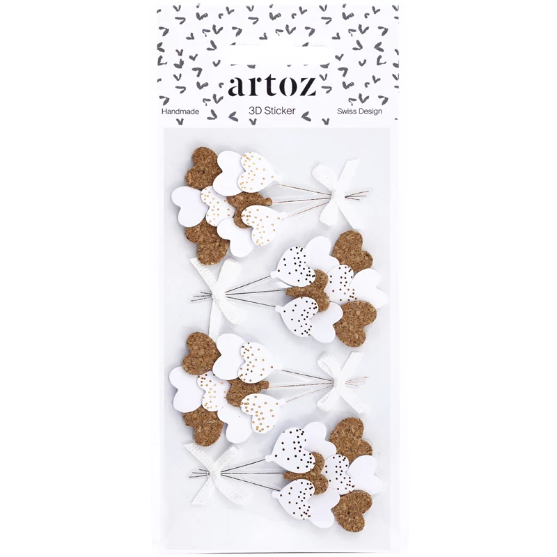 Artoz adesivi in carta 3D palloncino a cuore, 4 pezzi 185560-96