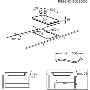 AEG piano cottura in vetroceramica da incasso, 29 cm