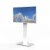 HI-ND MOUNTS HI-ND supporto a pavimento in vetro universale 49-65 bianco RAL 9003 supporto a pavimento per display FS0000-5001-01