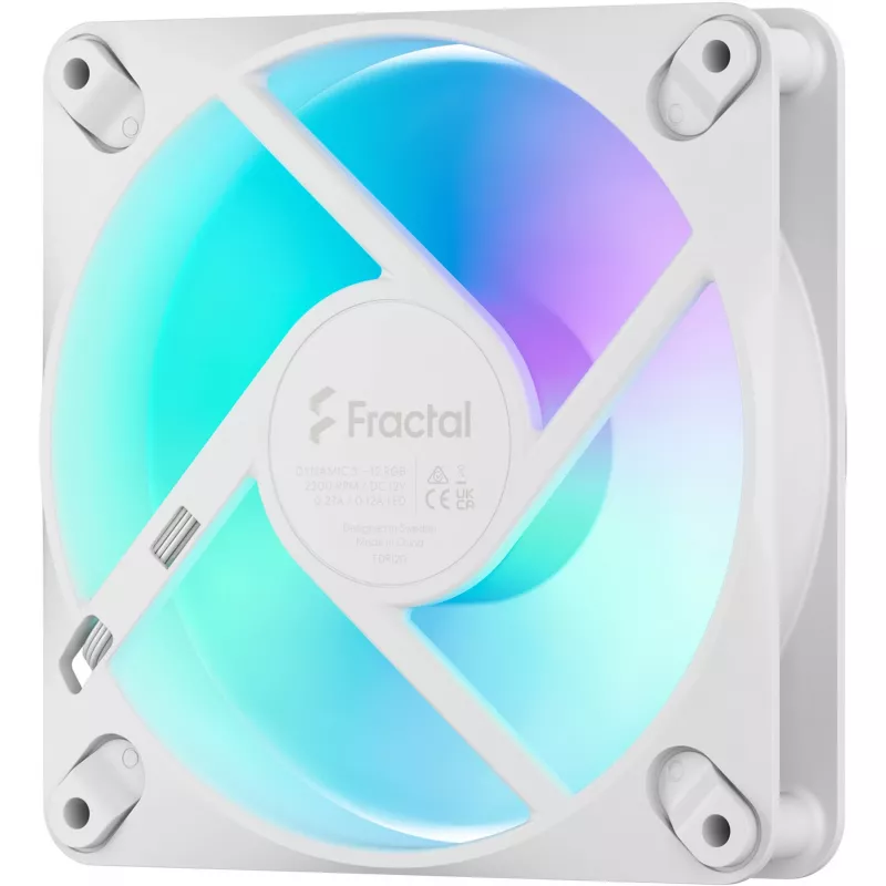 Fractal Design Dynamic 3-12 RGB White ventola per case 120mm FD-F-DR3-1202