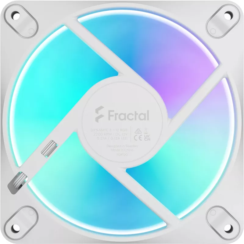 Fractal Design Dynamic 3-12 RGB White ventola per case 120mm FD-F-DR3-1202