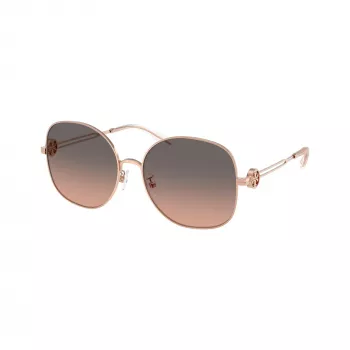 Tory Burch TY6112-3358G9 Occhiali da sole donna, montatura havana, lenti sfumate marroni, 56mm