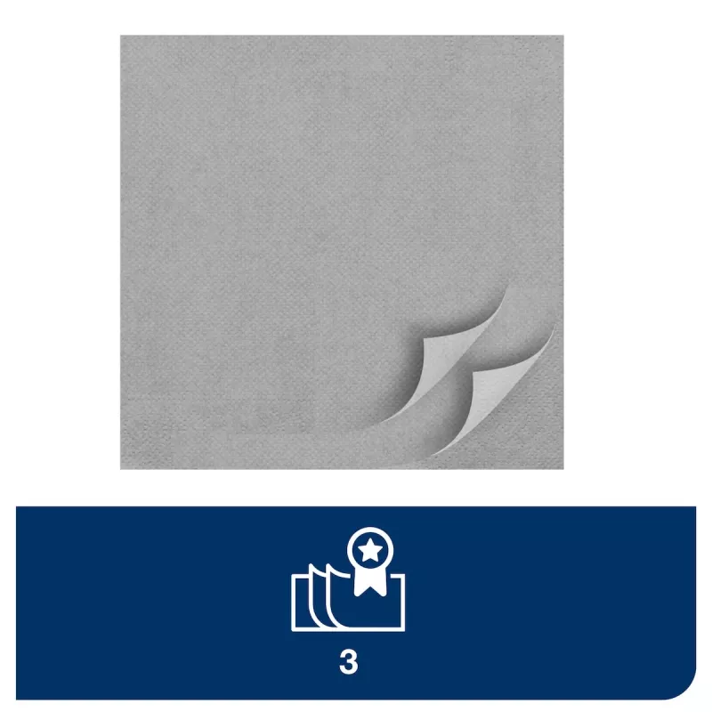 TORK Soft Dinner Advanced Anthrazit Tovaglioli 3 veli 39 x 39,5 cm, 100 pezzi (509401)
