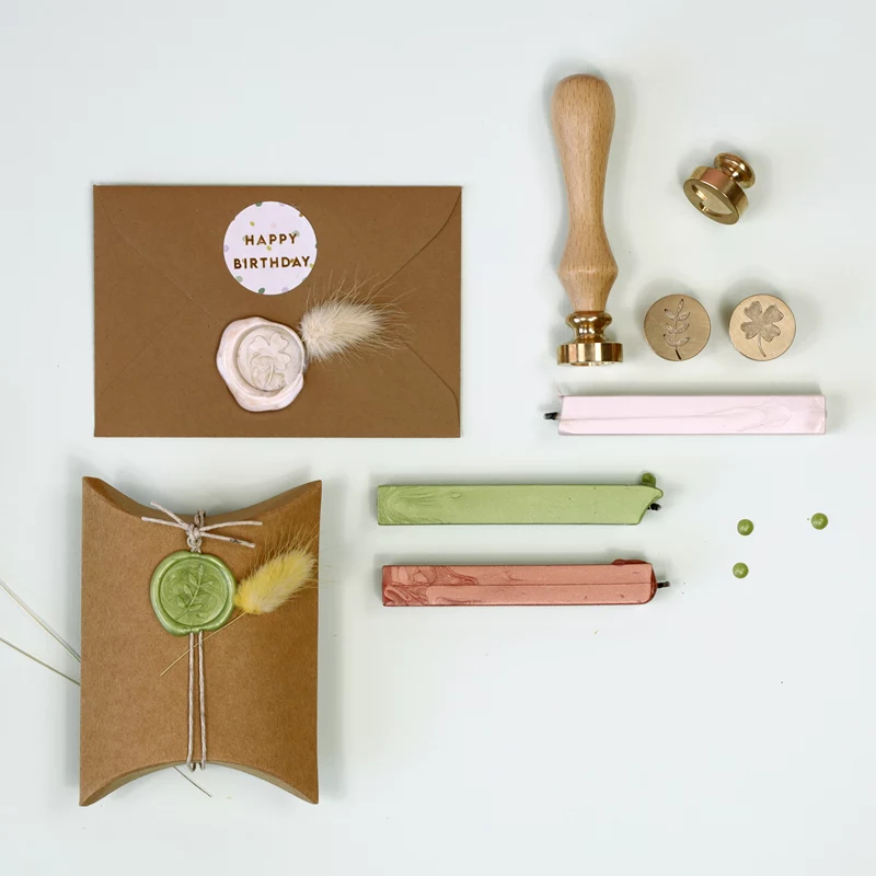 Artoz set ceralacca rosa chiaro verde chiaro rame (137605-21)