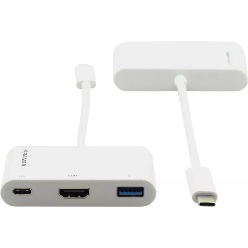 Kramer ADC-U31C/M2 adattatore multiporta USB-C – 4K HDMI, USB-A, USB-C PD, 17 cm, bianco 99-97210004