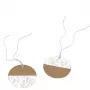 Artoz etichette regalo in carta marrone bianco set Hangtag Kraft rotondo 6,5 cm 6 pz. (144500-255)