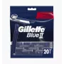 Gillette Blue II rasoi usa e getta per uomo, 20 pezzi, lame doppie con Lubrastrip 7702018466757
