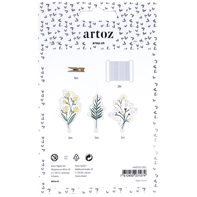 Artoz etichetta regalo in carta multicolore 6 pz. (144500-262)
