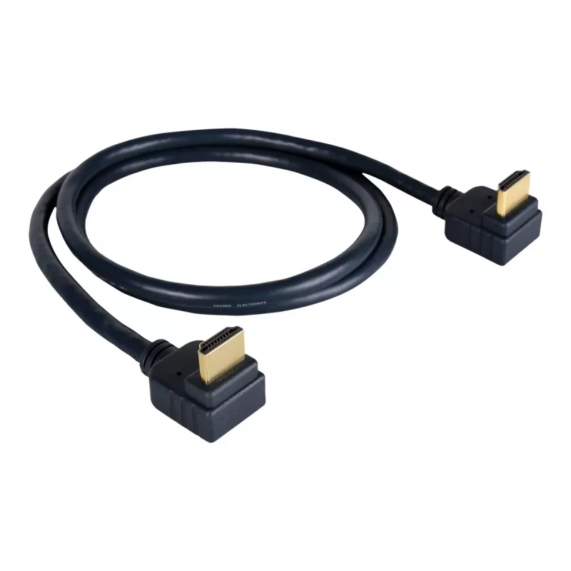Kramer C-HM/RA2-3 cavo HDMI High-Speed con Ethernet, angolare ad angolare, 0,9 m, grigio, supporto 4K 97-0144003
