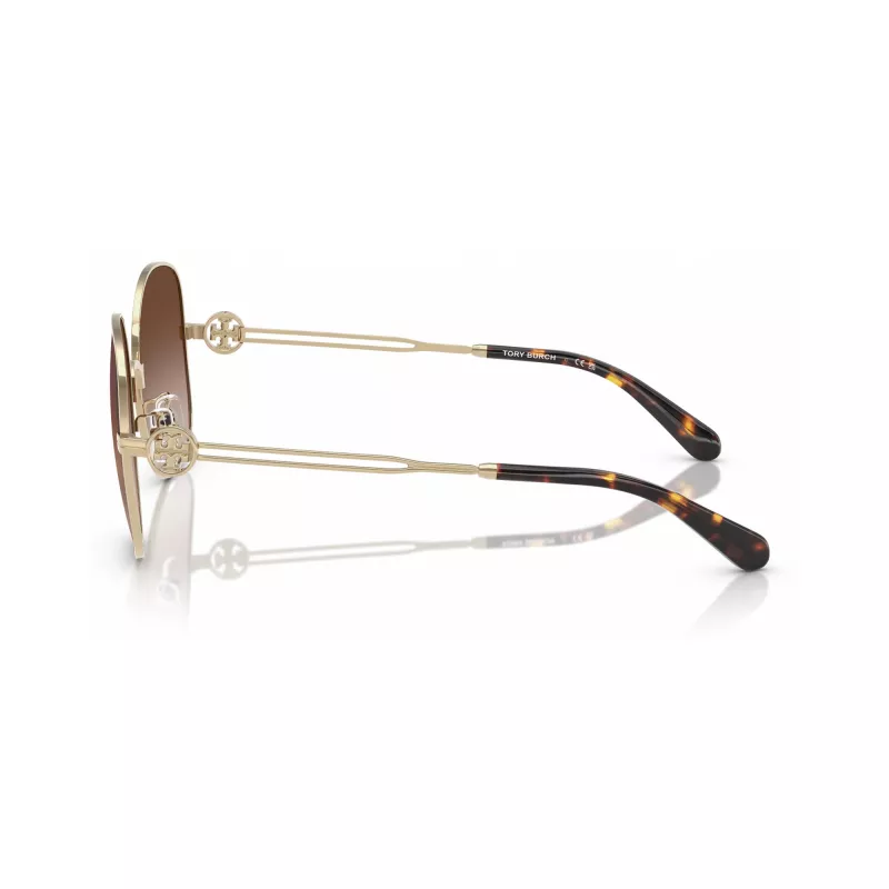 Tory Burch TY6112-334613 occhiali da sole donna farfalla dark havana marrone sfumato 56/16/140 mm