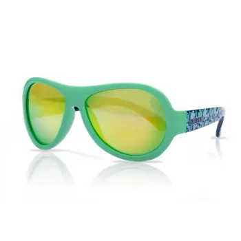 SHADEZ SHZ 44 occhiali da sole junior per bambini 3-7 anni con stampa a foglia verde designer, UV400, infrangibili