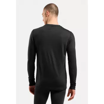 Odlo Merino 200 BL Top Crew Neck LS maglia intima tecnica - nero - XXL