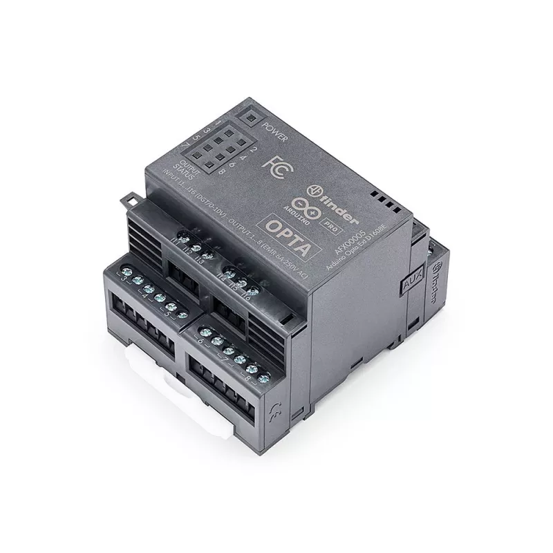 Modulo di espansione Arduino Pro Opta Ext D1608E, 16 ingressi di tensione programmabili, 8 relè elettromeccanici 250 V AC 6 A (AFX00005)