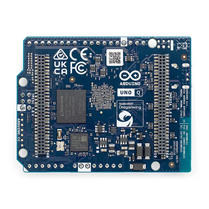 Arduino Uno Q ABX00162 Scheda di sviluppo, 2 GB / 16 GB eMMC, 4 x 2,0 GHz